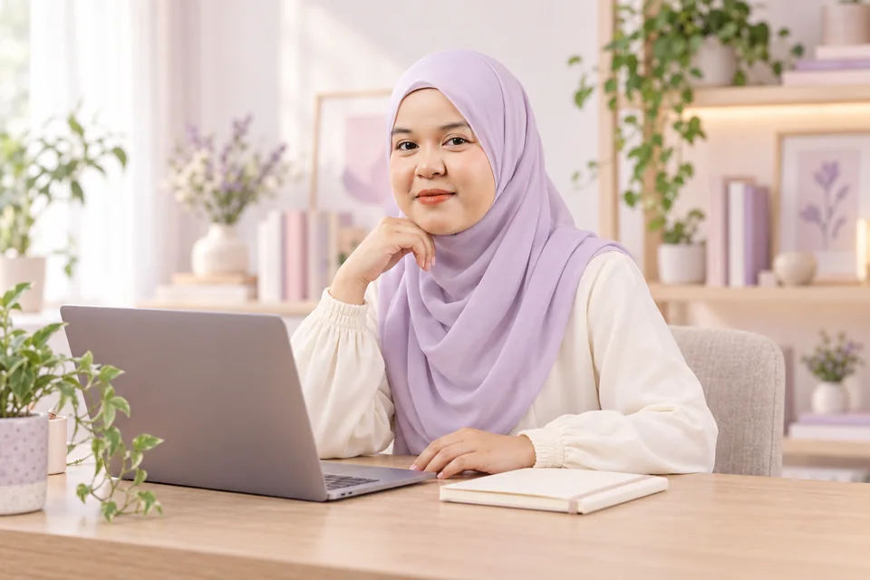 Visual jenama dijana AI berdasarkan potret LC Ain