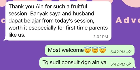 Feedback sesi bersama ibu ayah