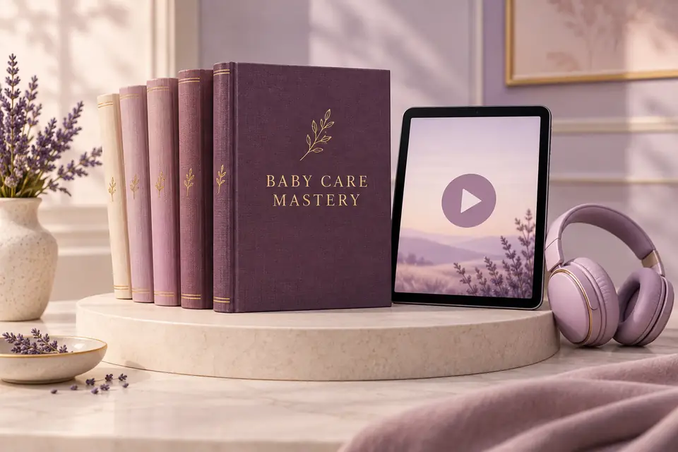 5 Recording Class – Baby Care Mastery — Visual ilustrasi AI Milkijoy