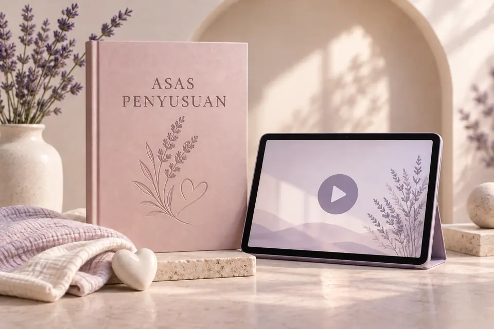 Kelas Asas Penyusuan (Recording) — Visual ilustrasi AI Milkijoy